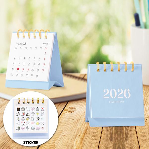 Lịch Bàn Teen Mini 2026 - Size XS - Linh Lan - Mẫu 2