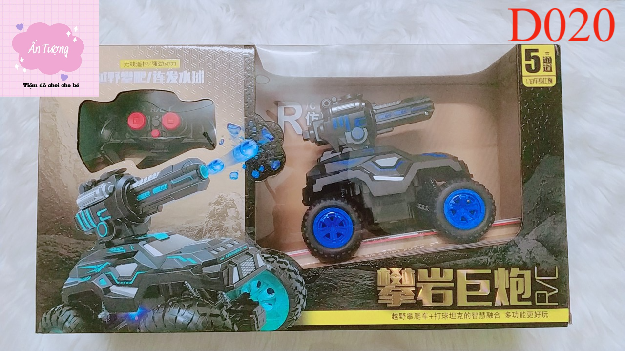 Xe Điều Khiển Từ Xa Xe tăng bắn đạt nước Điều Khiển cao cấp dùng pin sạc full phụ kiện SpeeKing màu xanh than