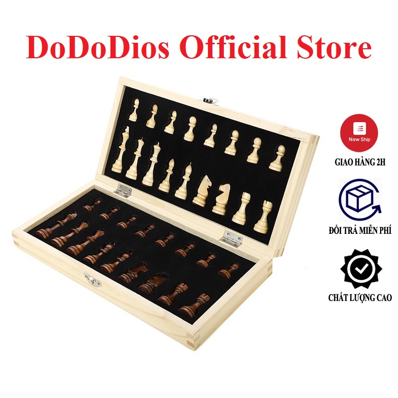 Hình ảnh Bộ cờ vua gỗ nam châm cao cấp - chính hãng DoDoDios - Bộ cờ vua cao cấp