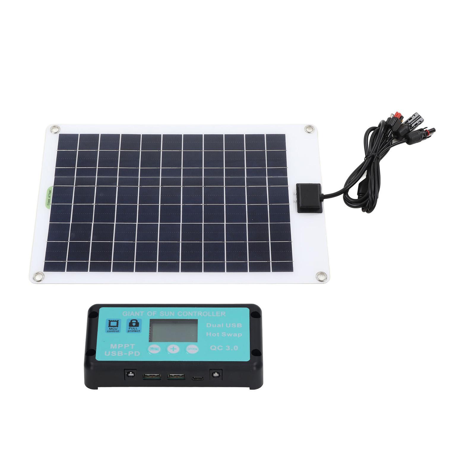 Solar Panel with Dual USB Mppt Controller Solar Charge Controller Waterproof