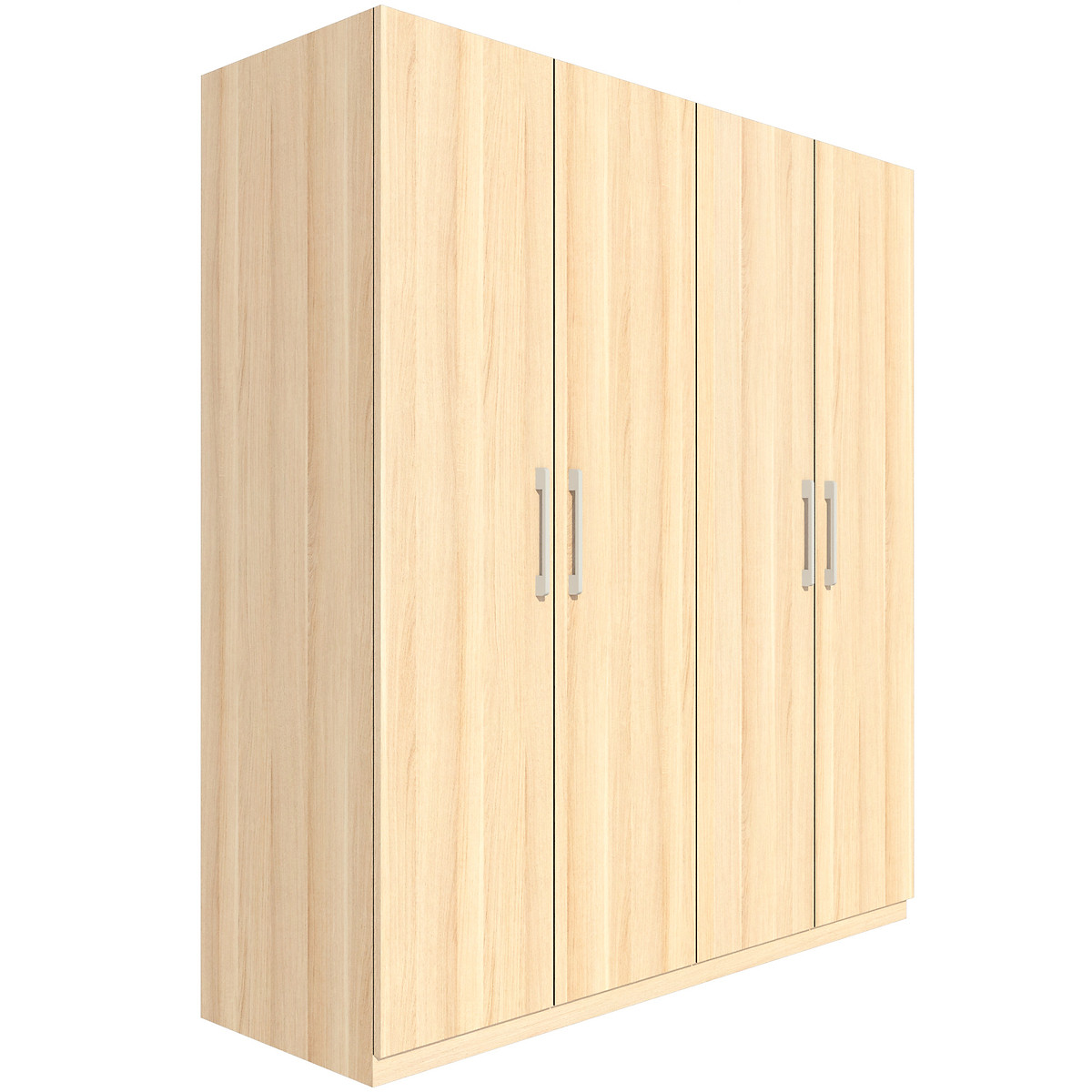 Tủ quần áo gỗ MDF Tundo 4 cánh 3 ngăn đứng màu vàng sồi 180 x 55 x 200cm