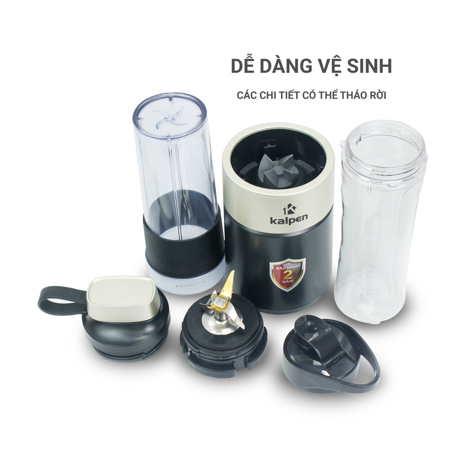 Máy xay sinh tố mini Kalpen Đức B6 công suất 700W tặng Bình 500ml - Hàng chính hãng