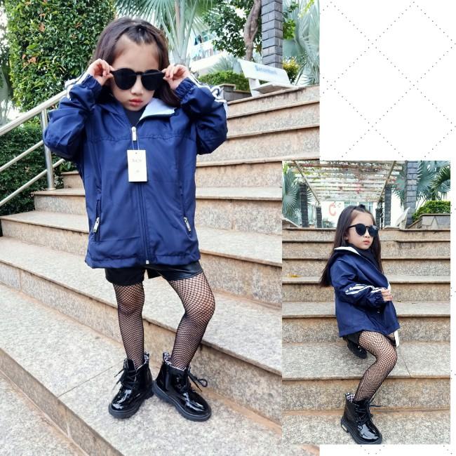 Áo khoác cho bé unisex dù 2 lớp đẹp áo gió trẻ em thời trang từ 14-40kg 0187