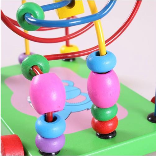 Đồ chơi Xâu chuỗi hạt - Luồn chuỗi hạt bằng gỗ Rèn Luyện Khéo Léo Cho Bé