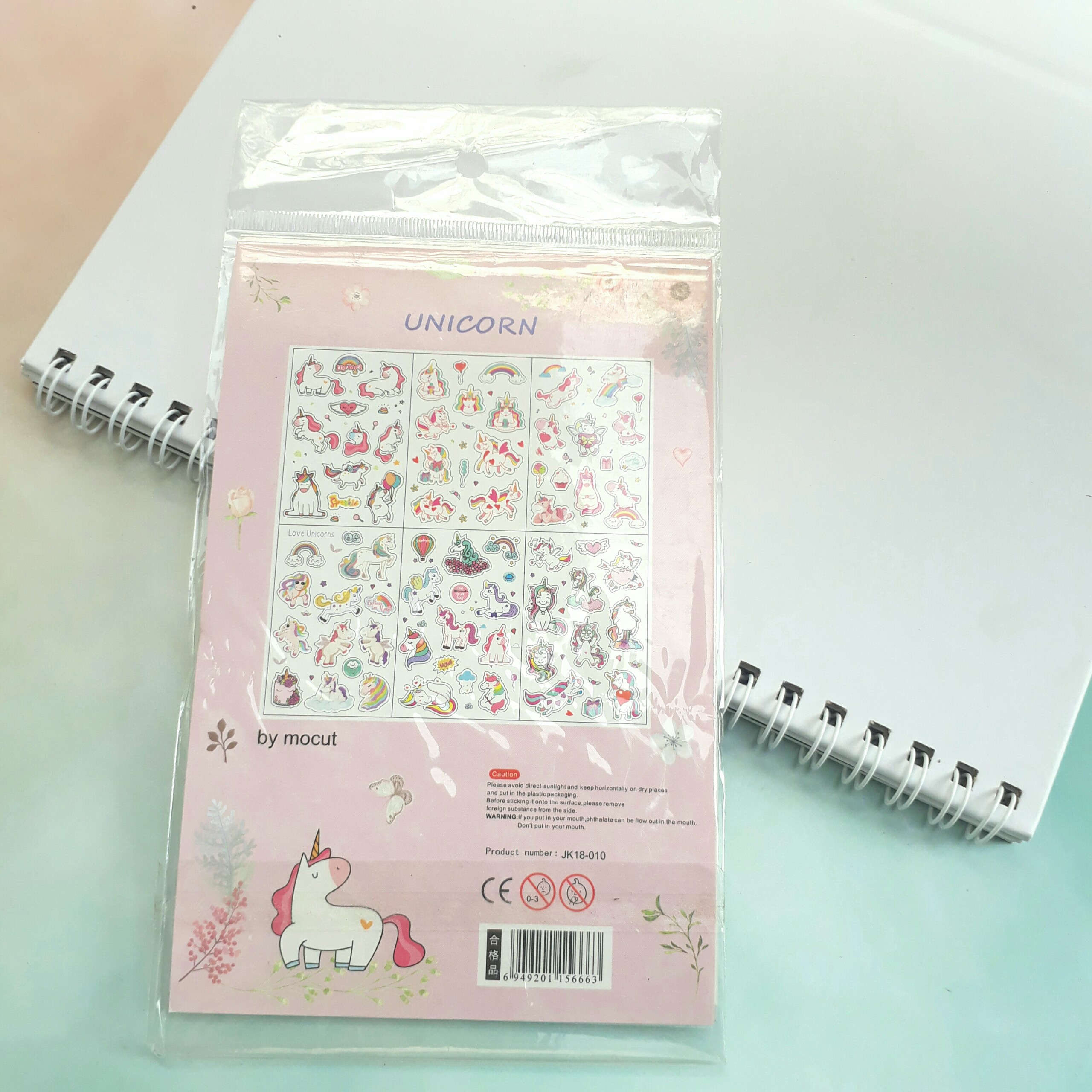 Bộ 6 Miếng Sticker Unicon Đáng Yêu