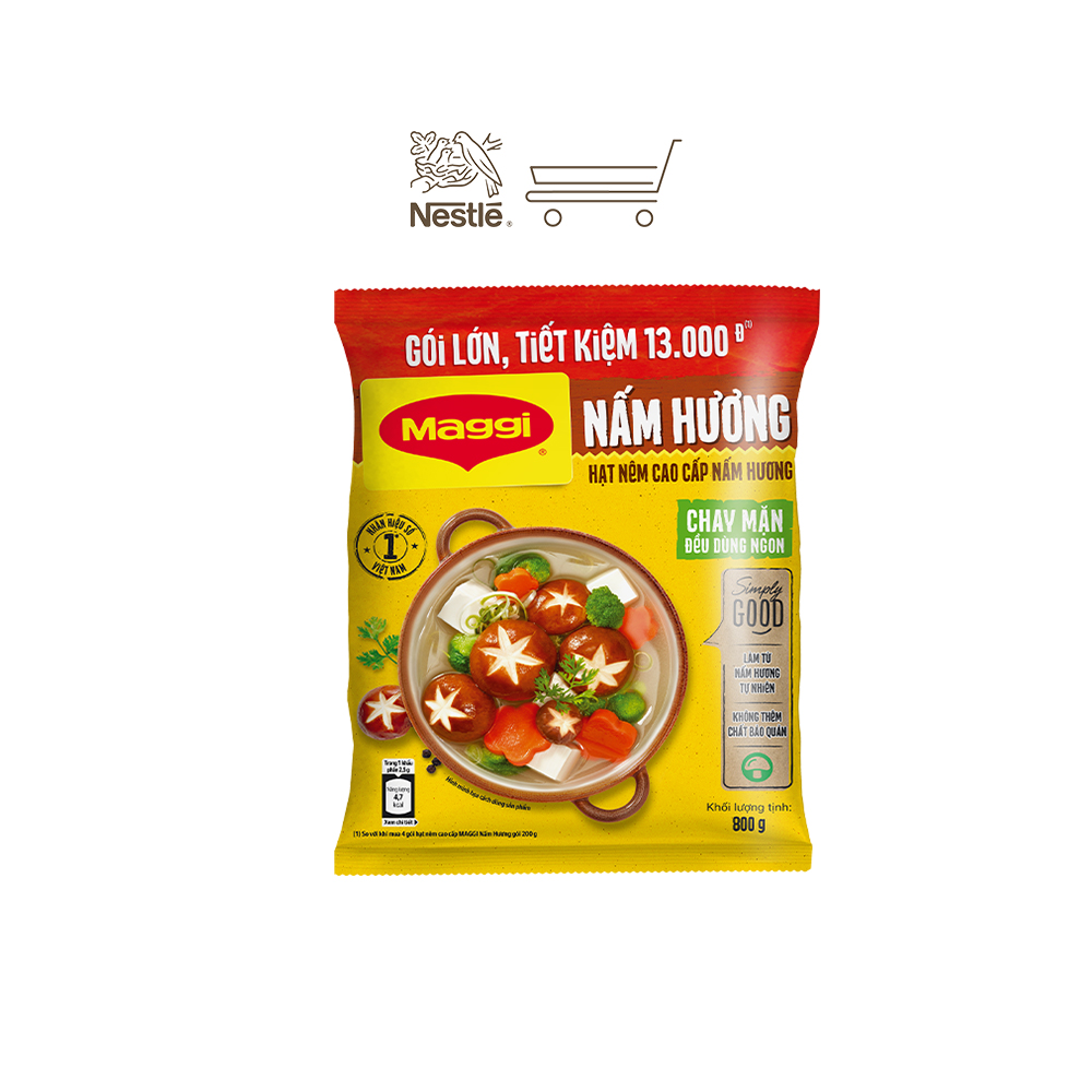 Hạt nêm cao cấp MAGGI Nấm Hương (gói 800g)