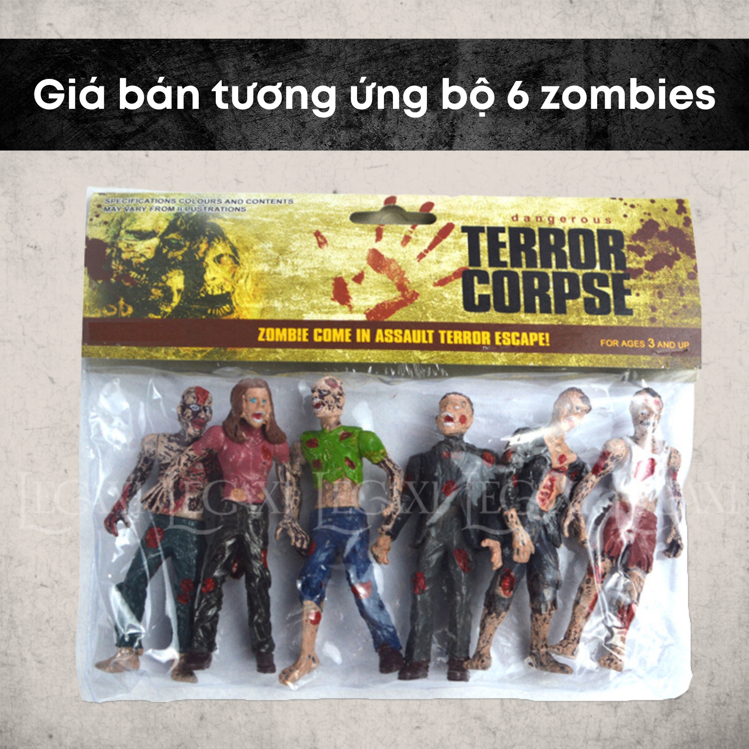 Mô hình zombie đồ chơi tang thi xác chết nhân vật phim Walking Dead có thể lắp ráp Legaxi