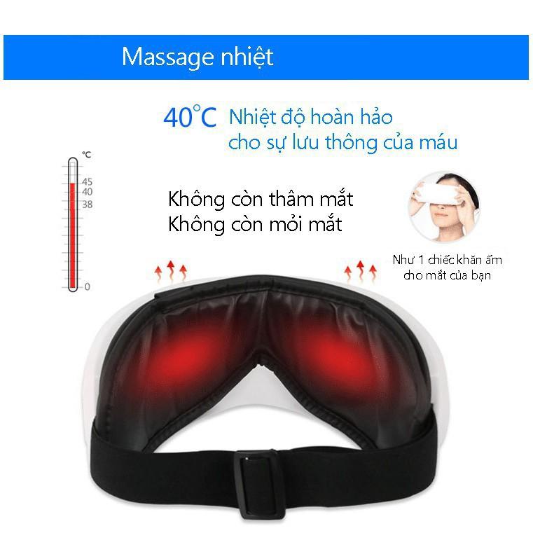 Máy Massage Mắt Thông Minh Rulax phiên bản mới nhất 2021 hỗ trợ Trị Mỏi Mắt, Thâm Quầng (Tích Hợp Bluetooth Nghe Nhạc )
