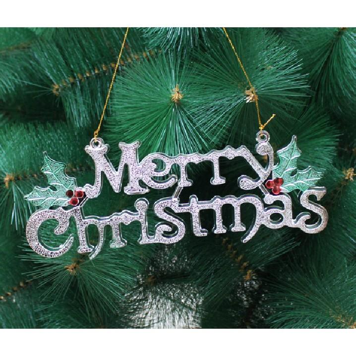 Chữ Merry Christmas trang trí cây thông Giáng Sinh