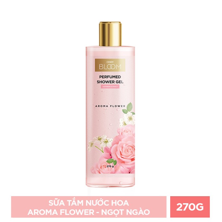 Bộ Nước Hoa Cindy Bloom 50ml &amp; Sữa Tắm Nước Hoa 270g Aroma Flower - Ngọt Ngào