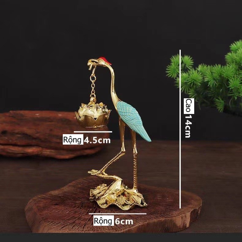 Lư Hạc Đốt Trầm Lư Treo Xông Trầm Độc Đáo