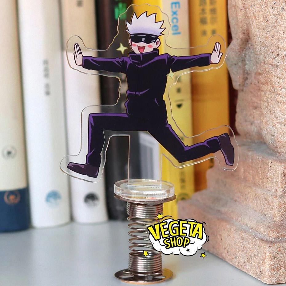 Mô Hình Tượng Standee Acrylic Mica 2 mặt Gojo Satoru Toge Inumaki lò xo lắc lư - Jujutsu Kaisen Chú thuật hồi chiến