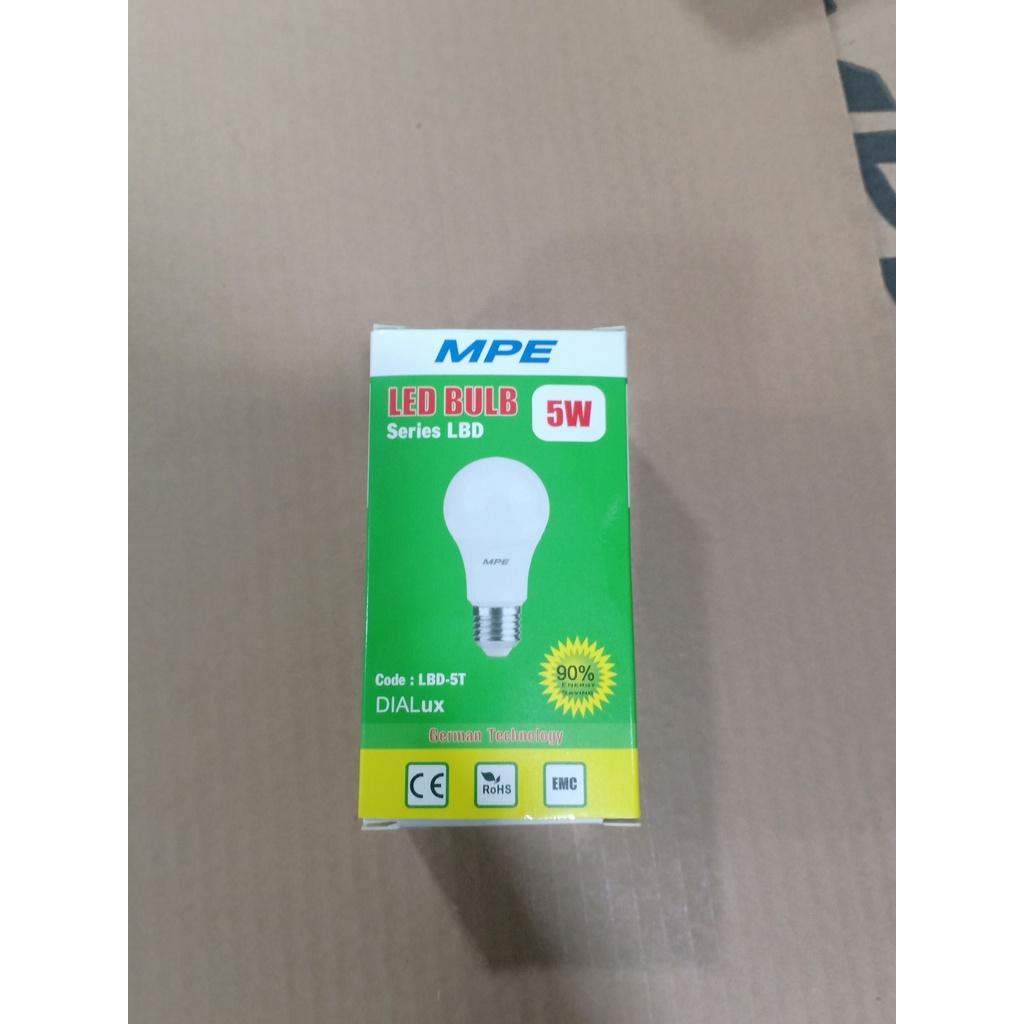 Bóng đèn LED tròn Bulb 5w - Thương Hiệu MPE