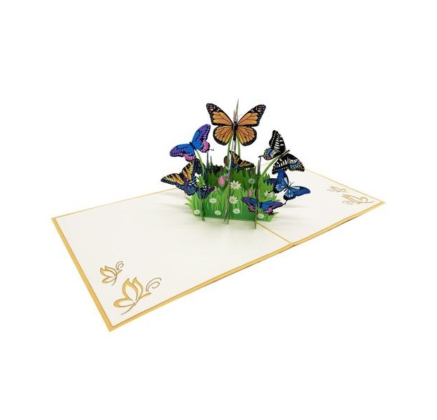 A03 -  Thiệp 3D Đàn Bươm Bướm Bay – Pop Up Card Viethands Giftshop