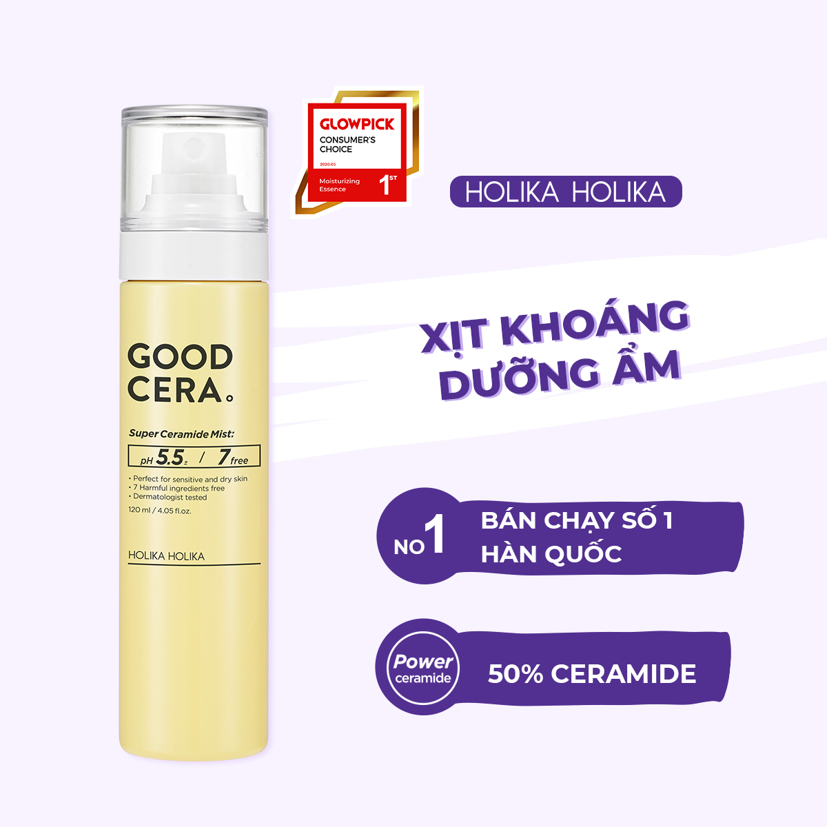 [Siêu Sale Cận Date] Xịt Khoáng Holika Holika Good Cera Super Ceramide Mist 120ml