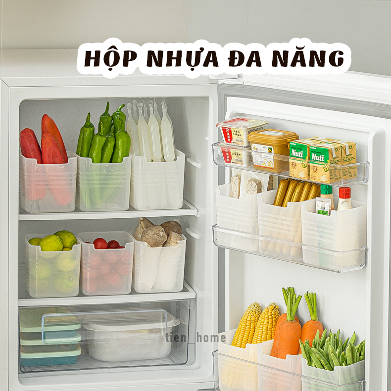Hộp nhựa đựng đồ đa năng tủ lạnh gấp đôi sức chưa cho tủ lạnh, giúp không gian bếp gọn gàng, chất lựa nhựa PP an toàn