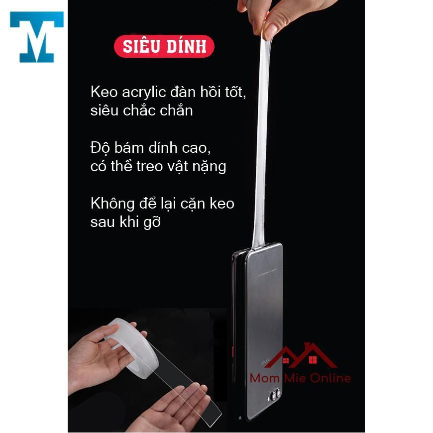 Cuộn băng dính hai mặt đa năng siêu bám, trong suốt, dài 1m - 5m - B140
