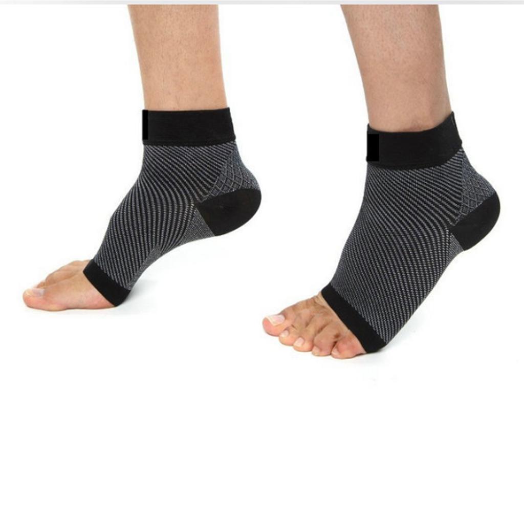 Ankle Support Compression Toeless Socks Foot Sleeve Arch Heel Pain Relief M