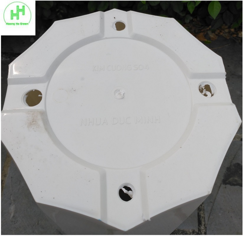 5 Chậu nhựa Kim Cương SO4, KT Miệng 30cm x Cao 40cm - Nhựa Đức Minh