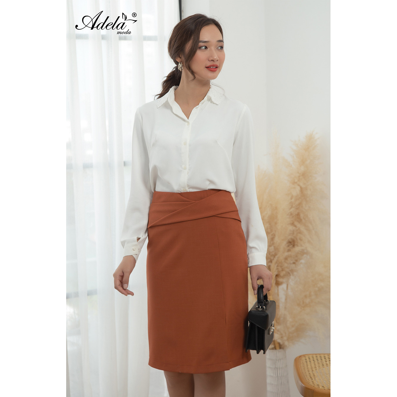 Chân váy xoắn eo ADELA MODA - A10103