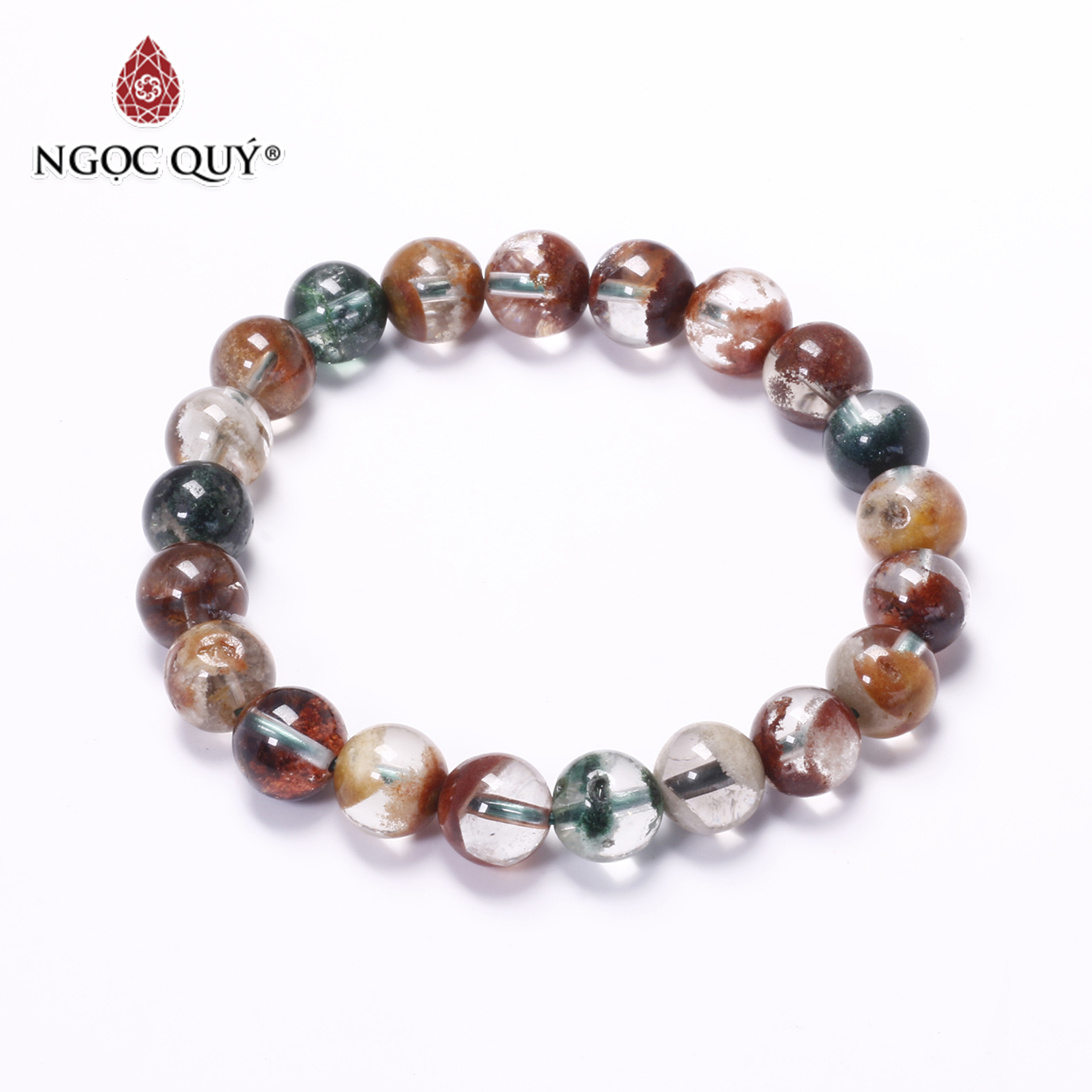 Hình ảnh Vòng tay đá thạch anh ưu linh đa sắc - Ngọc Quý Gemstones