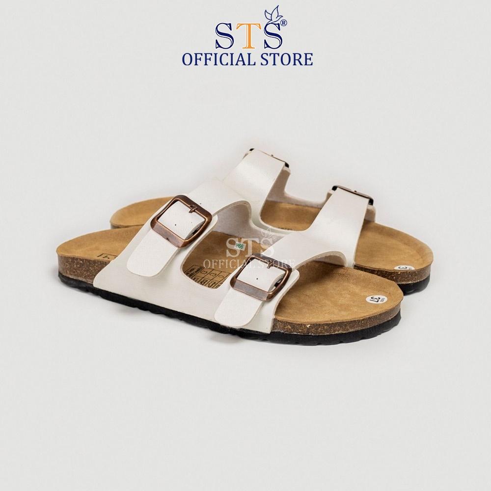 Dép sandal quai ngang nam nữ Birken đế trấu Da PU cao cấp xuất khẩu STPU01 nhiều màu