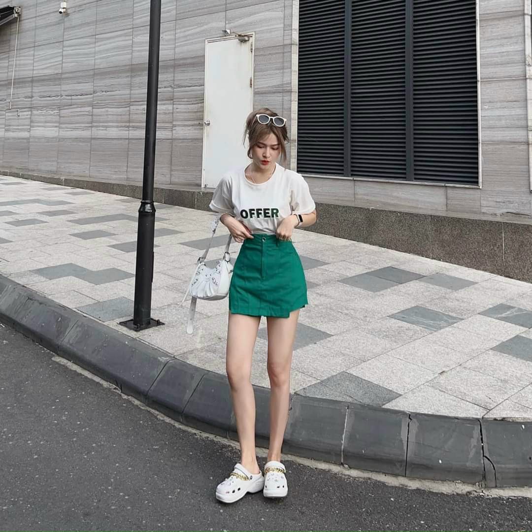 Set đùi giả váy kèm áo thun