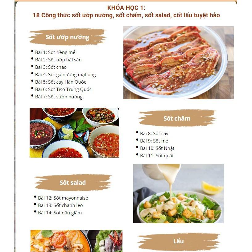 Combo 3 khóa học Ẩm thực online- Công thức 82 món ăn đơn giản, dễ làm tại nhà- Unica