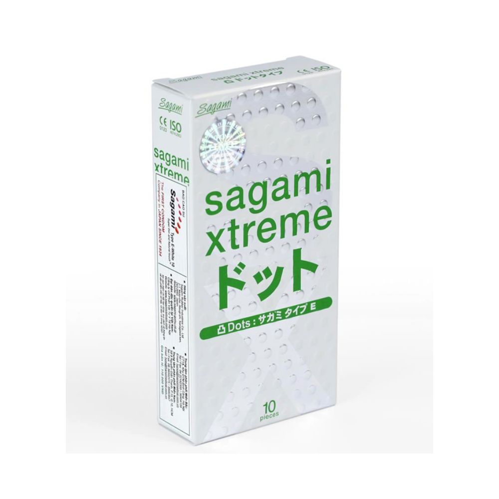 Hai Hộp Bao Cao Su SAGAMI Xtreme White Box Type E - Mẫu Mới - Gân Gai - MADE IN JAPAN - Hàng Chính Hãng - 10 Cái/Hộp