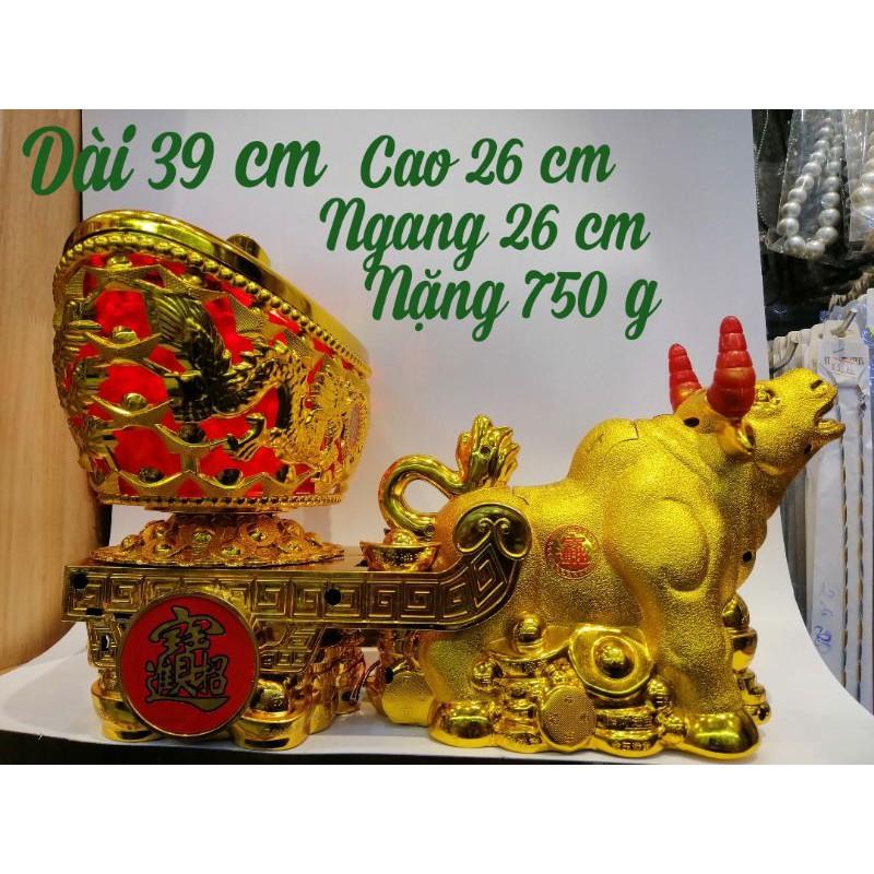 TRÂU KÉO THỎI VÀNG TÀI LỘC TRANG TRÍ NHÀ CỬA