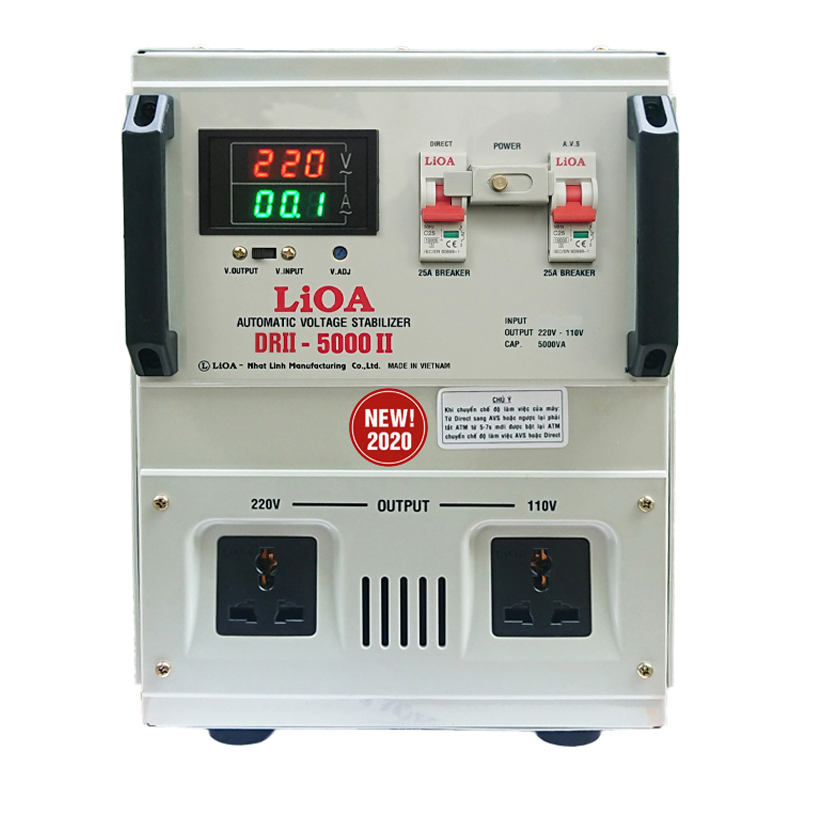 Ổn áp 1 pha LiOA DRII-5000 II NEW2020