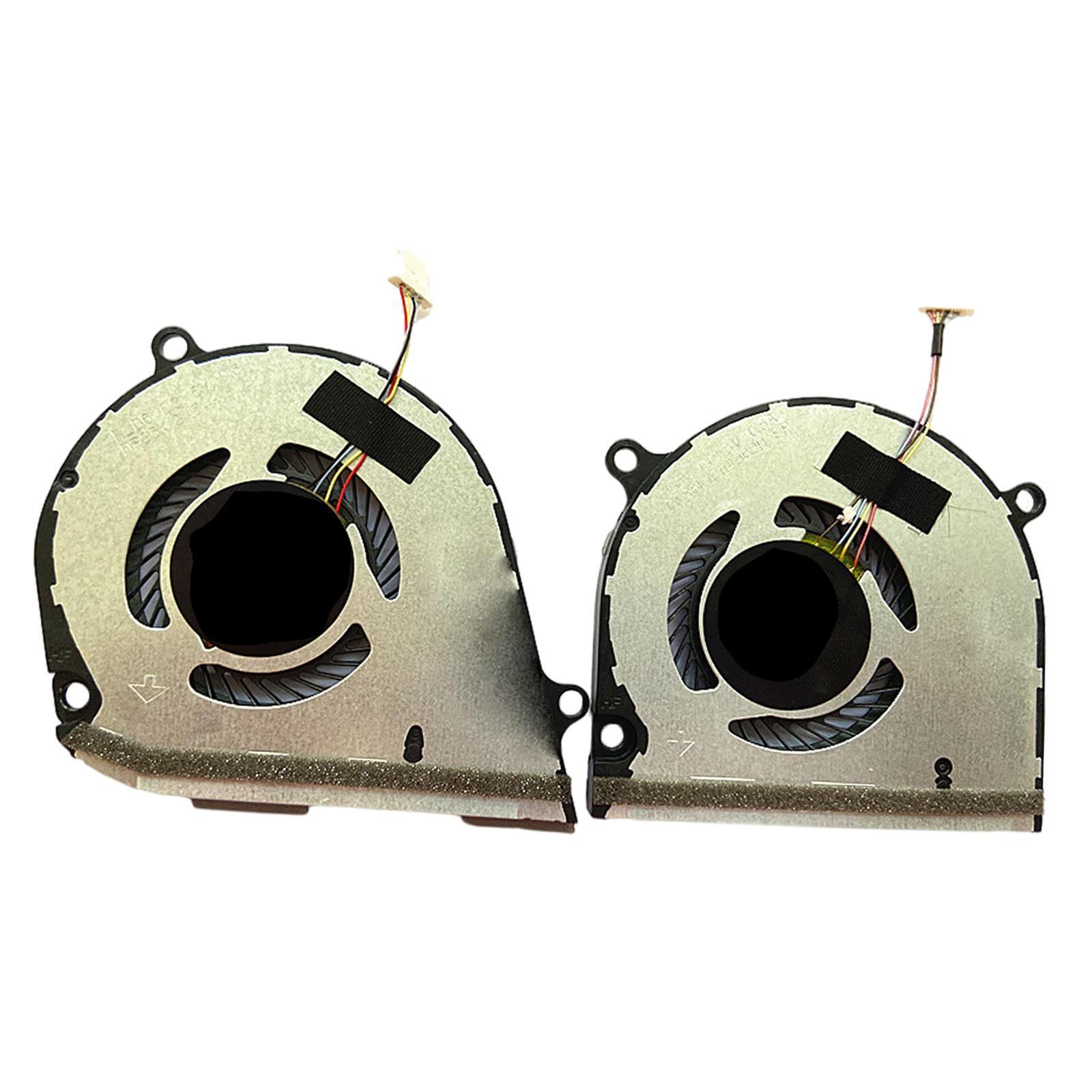 2 Pieces CPU GPU Cooling Fan Set Cooler Laptop CPU Cooling Fan for HP 15-Dr Replacement Parts L53542-001
