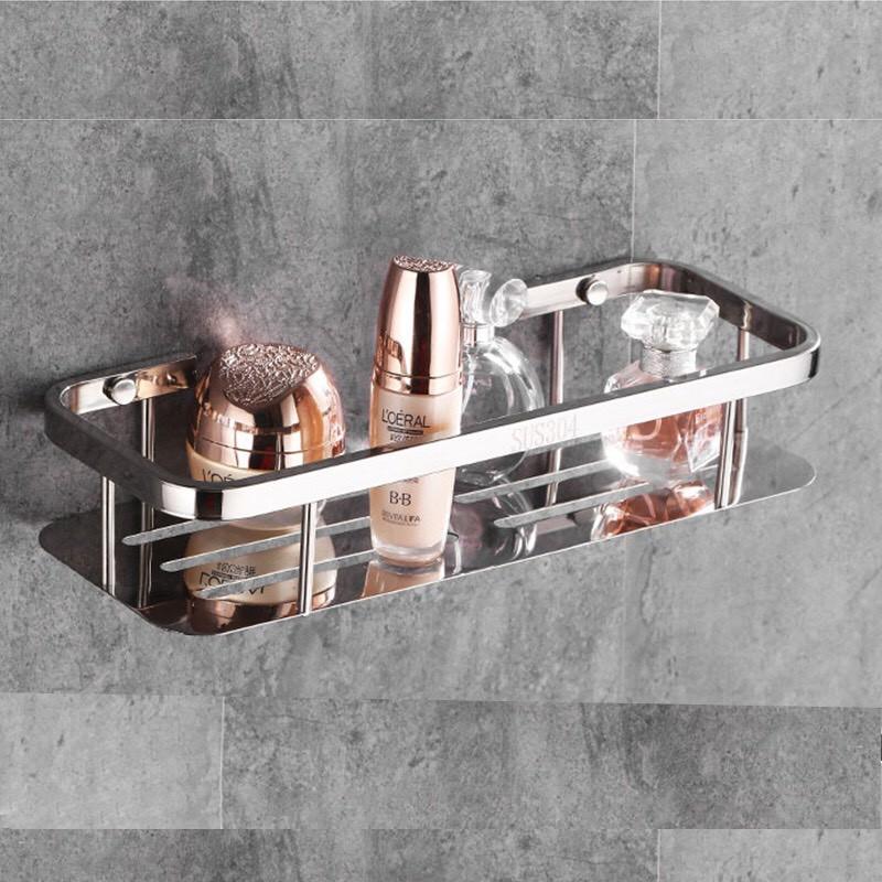 KỆ THẲNG 2 TẦNG INOX DÀY/Kệ góc đa năng nhà tắm inox 304 2 tầng tiện nghi cao cấp bề mặt bóng