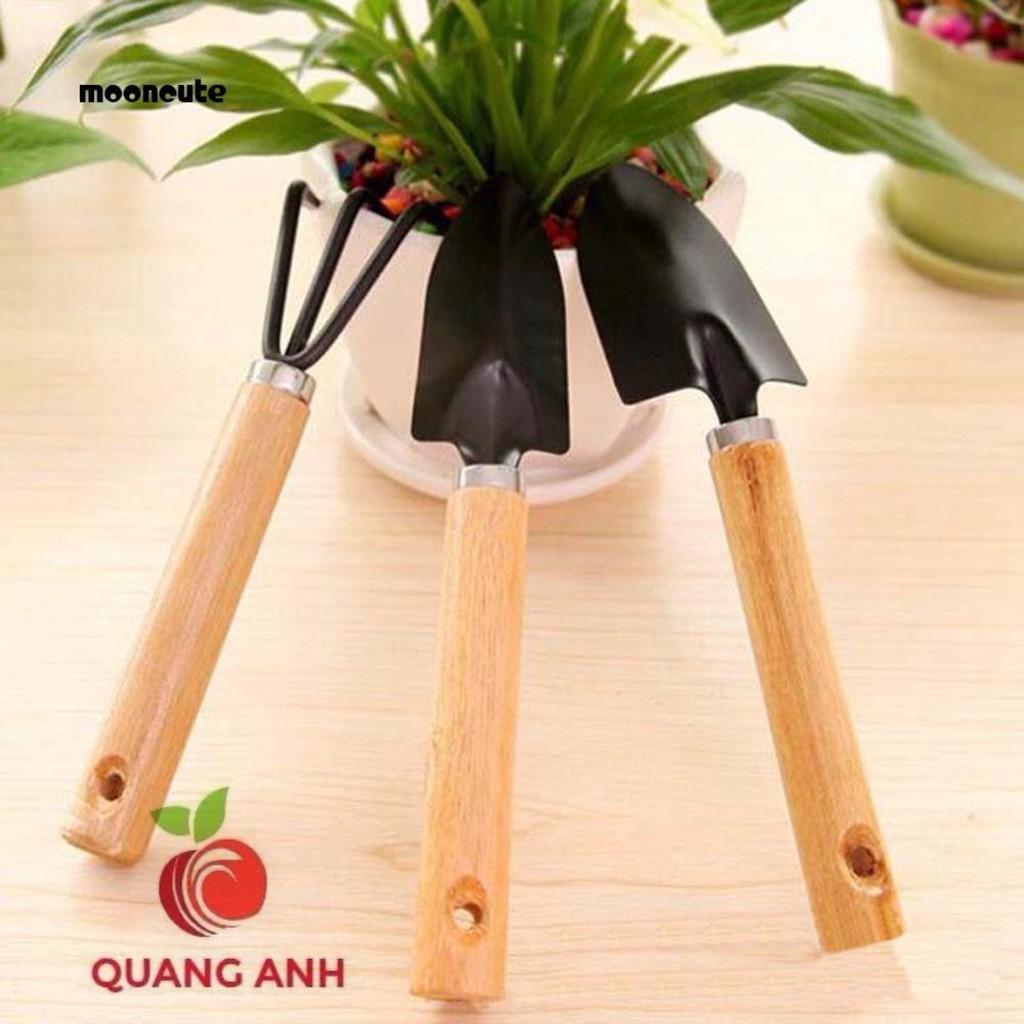 Bộ 3 Dụng Cụ Làm Vườn Mini số 2 ( Xẻng làm vườn - Xới đất - Cào đất)