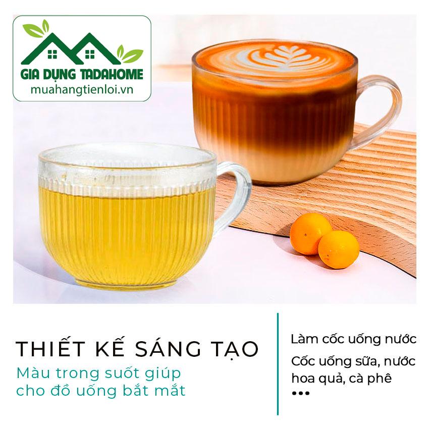 LY (Cốc) BẦU TĂM TRONG SUỐT UỐNG CAFE, TRÀ CHỊU NHIỆT 250ml/400ml VIỆT NHẬT HOKORI 6390 6391 - TADAHOME