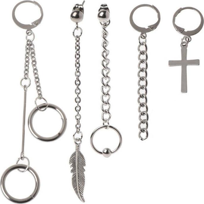 Set 5 khuyên tai phong cách Hàn Quốc unisex