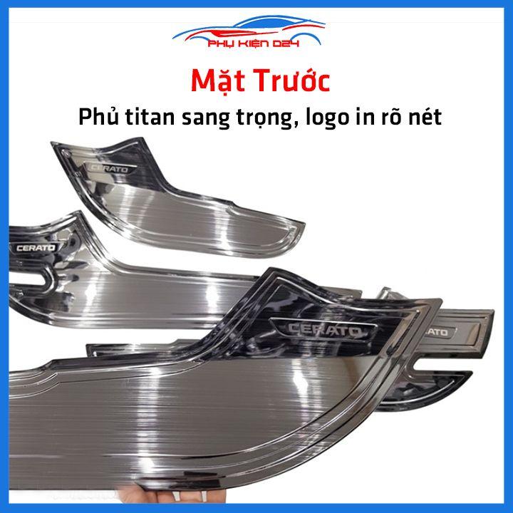 Bộ ốp Titan chống trầy xước tapli, táp li ô tô Cerato 2019-2020-2021-2022