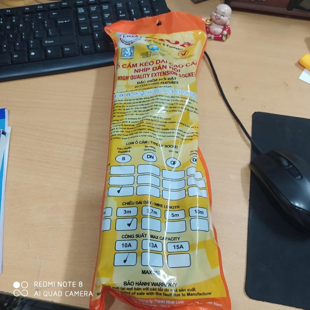 Ổ CẮM ĐIỆN CÓ DÂY 6 LỔ CẮM LIOA,Ổ CẮM DÂY LIOA 6 LỔ 2 CÔNG TẮC DÂY 3M MODEL 6S3
