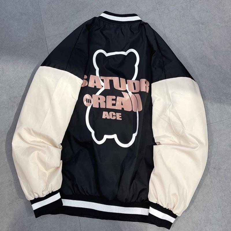 Áo Bomber gấu dù màu đen_unisex_ảnh thật SSSTore