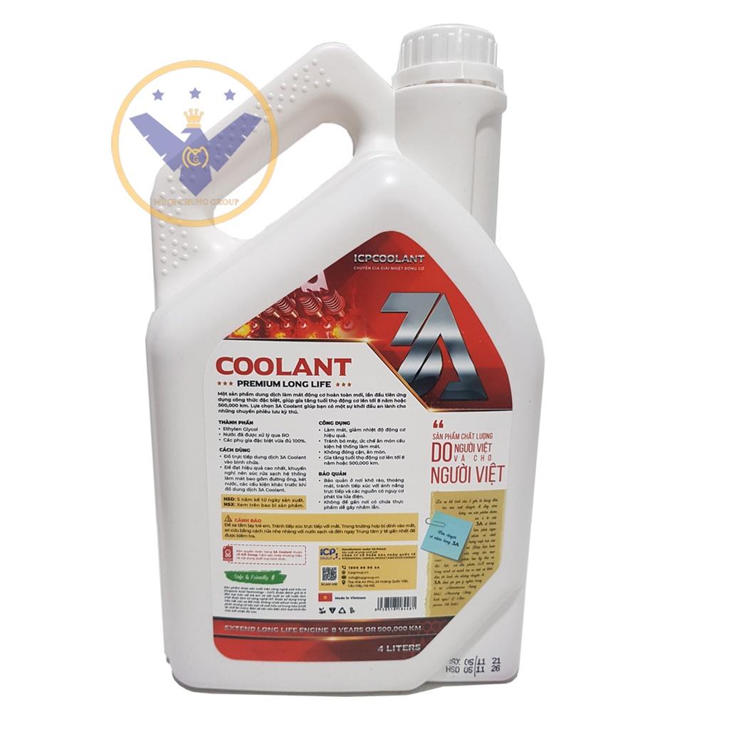 Nước làm mát ô tô màu đỏ 3A Premium Longlife Coolant 4L tặng lon 500ml