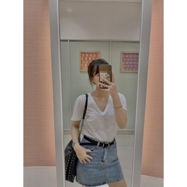 Chân váy jeans dáng ngắn basic chất đẹp co dãn