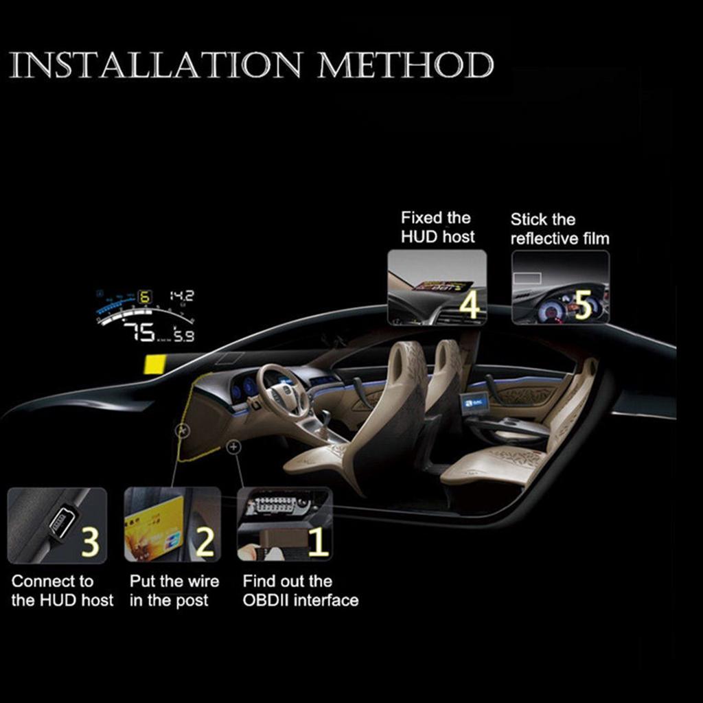 5.5"  HUD Car Head Up Display OBDII EUOBD