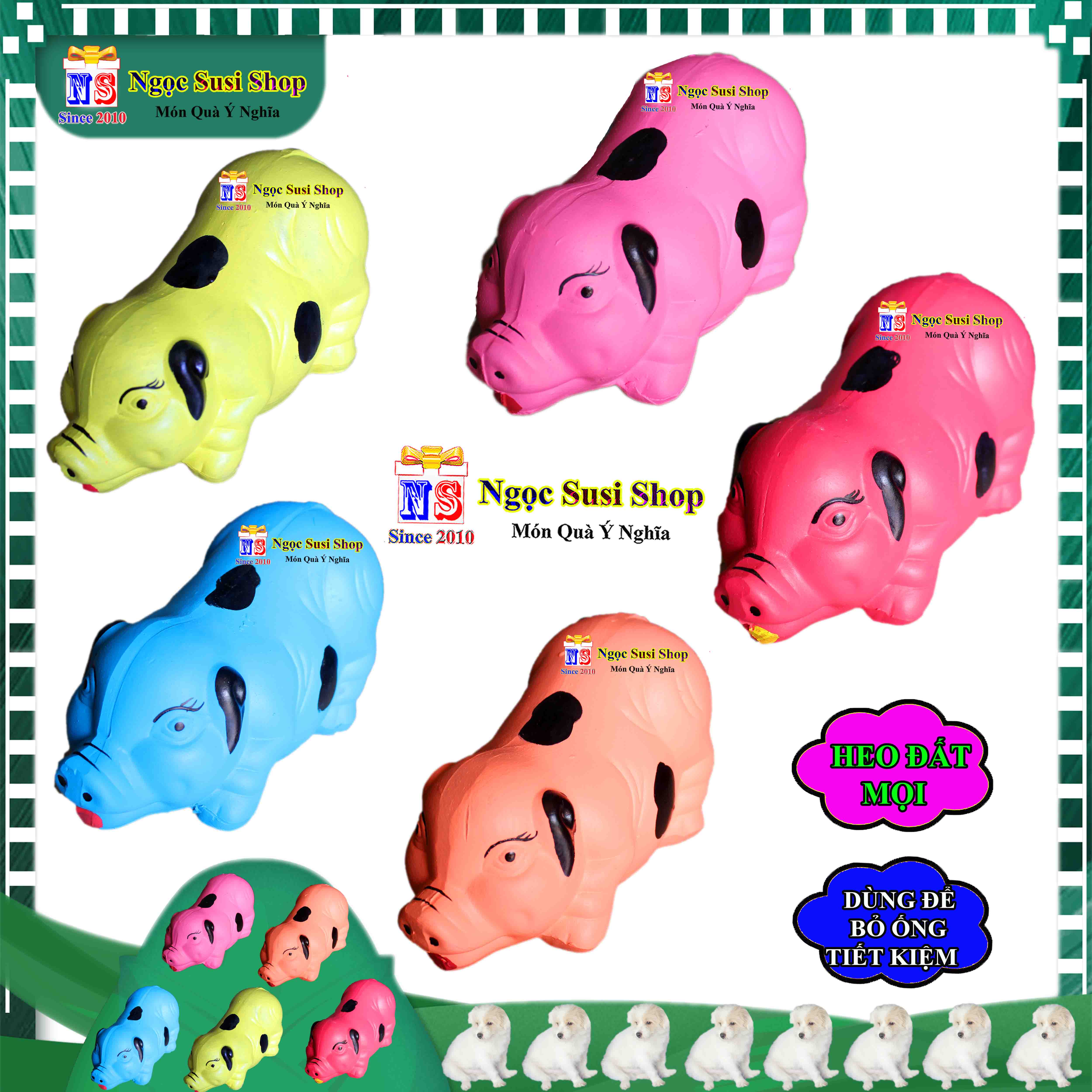 HEO ĐẤT MỌI NHIỀU MÀU SIÊU ĐẸP NHƯ ẢNH - LỢN ĐẤT TIẾT KIỆM MẪU MỚI HOT - GIAO NGẪU NHIÊN MÀU