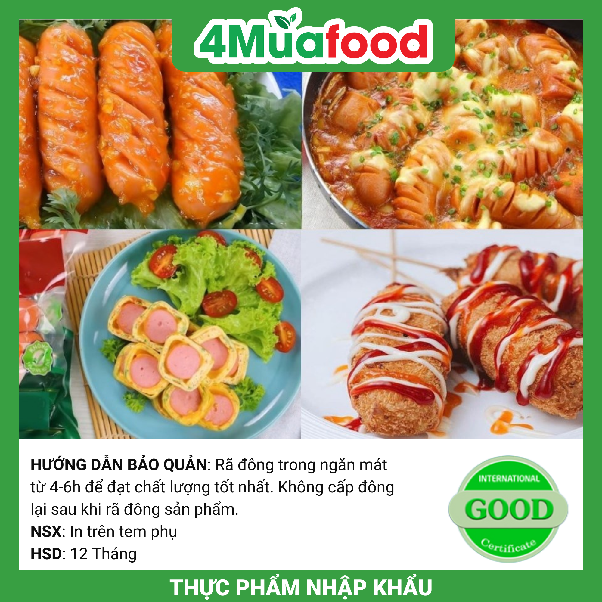 - Xúc xích Đức Việt- Túi 500g