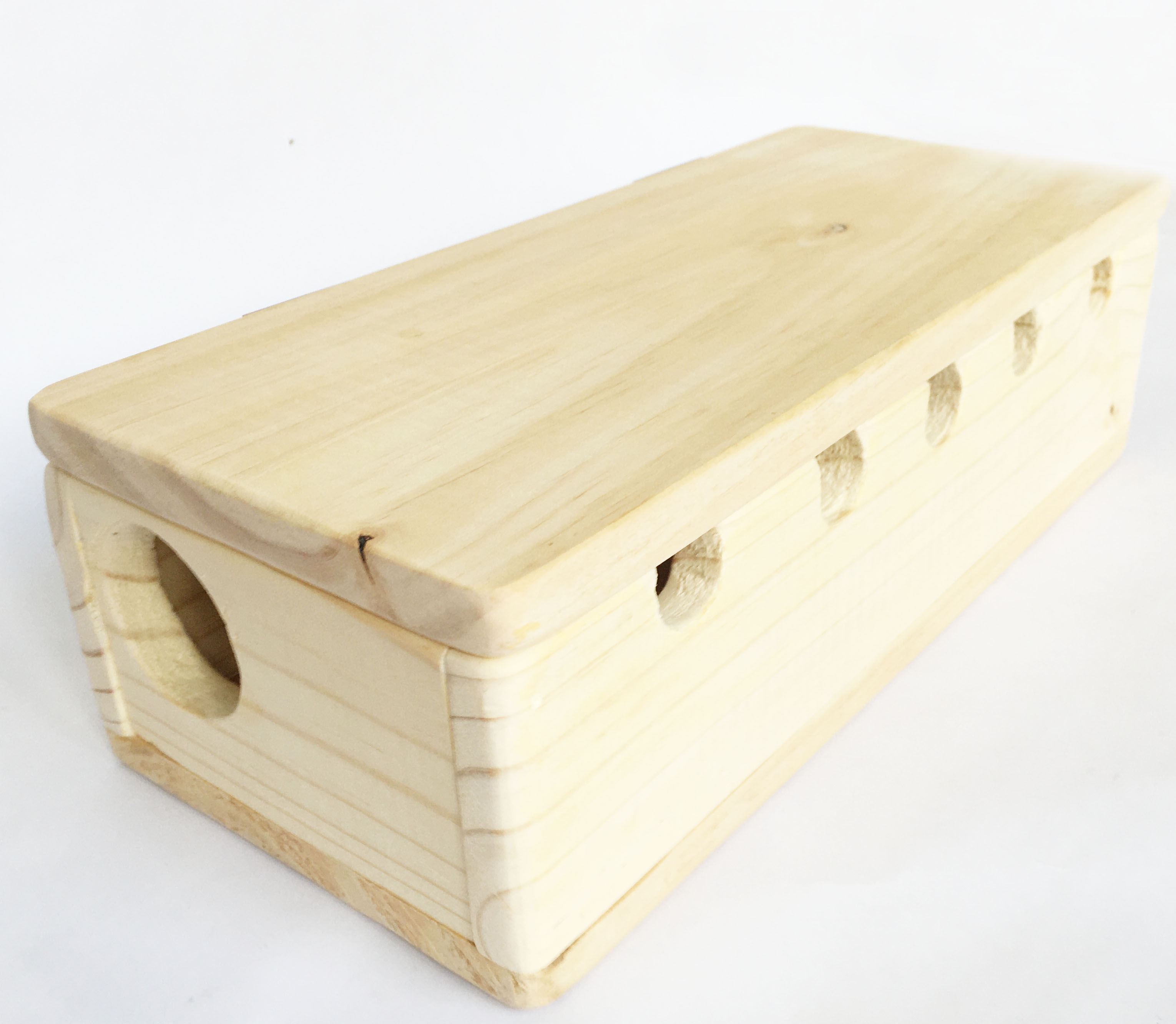 Hộp chứa ổ điện từ gỗ thông kết hợp kệ đa năng, an toàn, decor vintage D32xR14XC10cm
