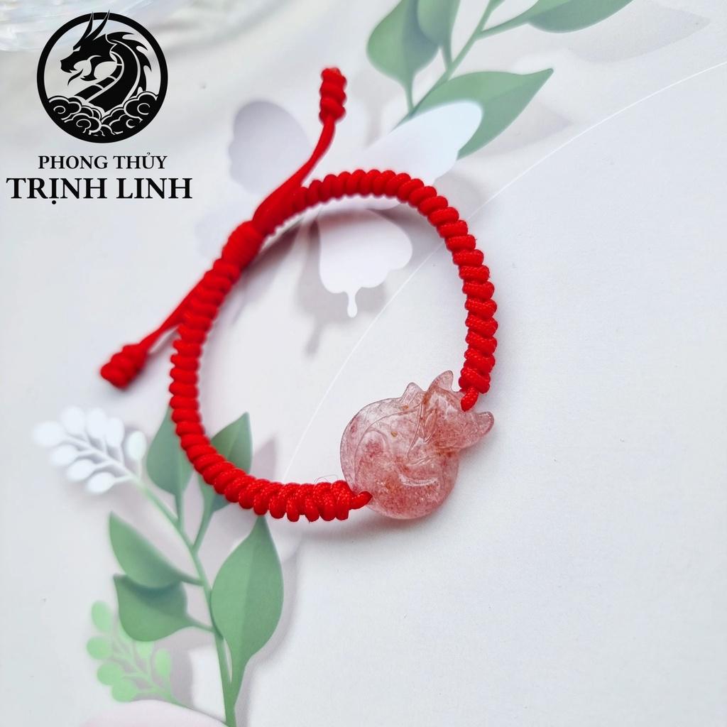 VÒNG TAY HỒ LY T.A DÂU TÂY HỒNG TẾT CHỈ