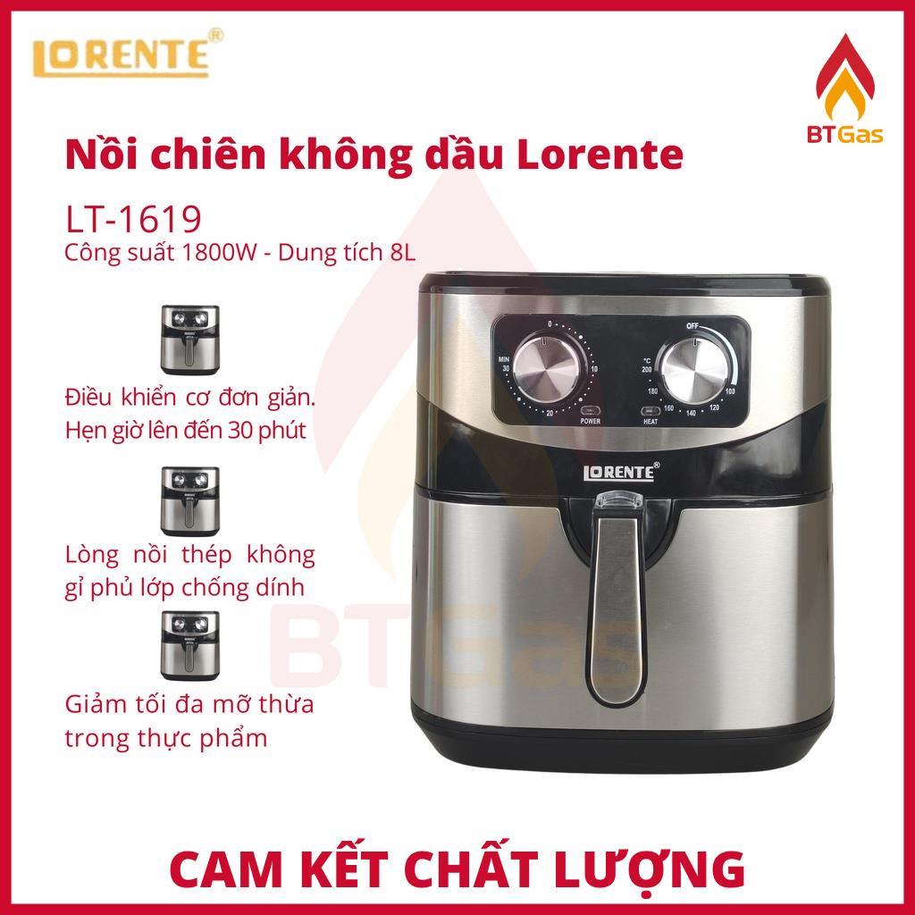 Nồi chiên không dầu cơ dung tích 8 Lít Lorente LT-1619 - Hàng chính hãng