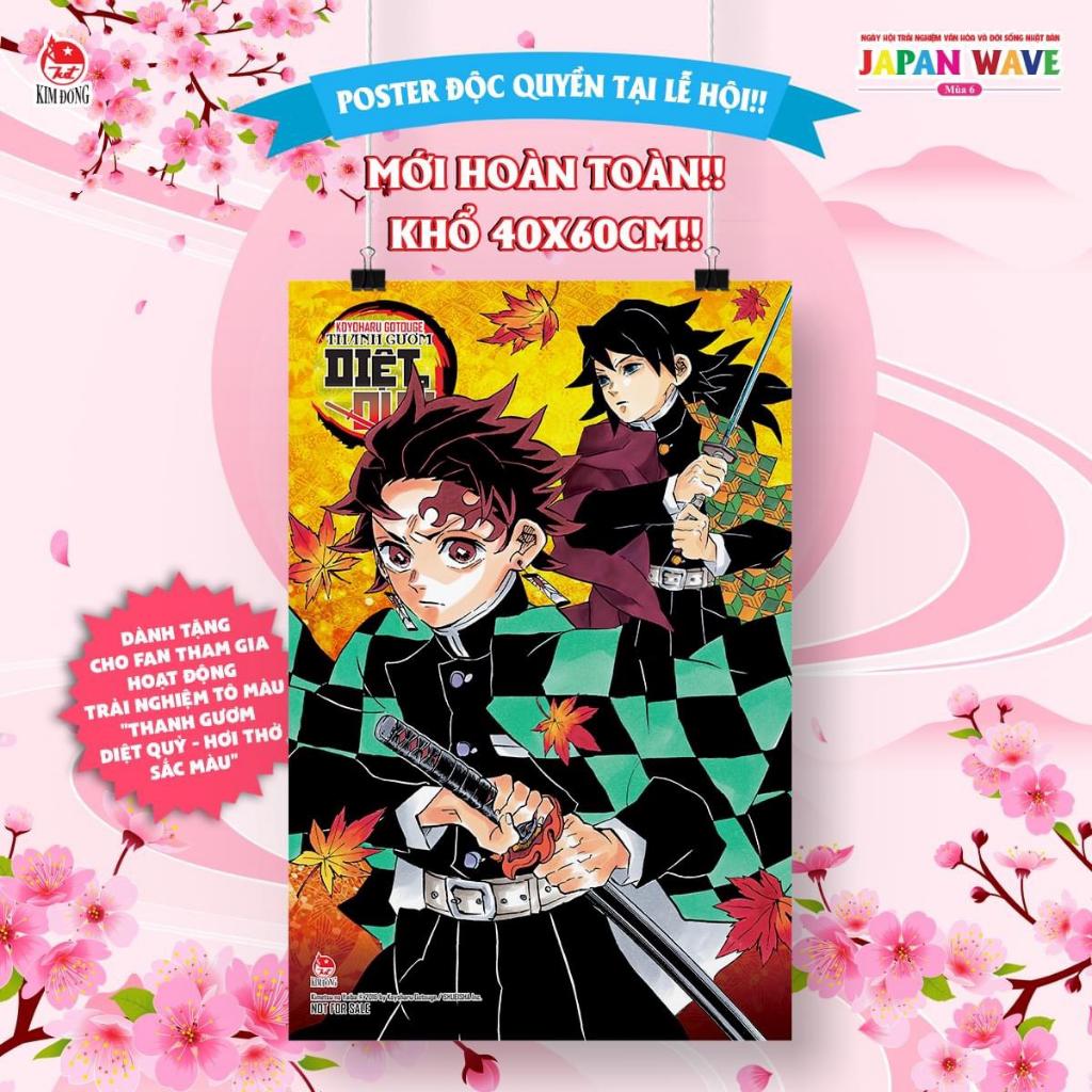 Poster Thanh gươm diệt quỷ Japan Wave - Kimetsu no Yaiba - NXB Kim Đồng