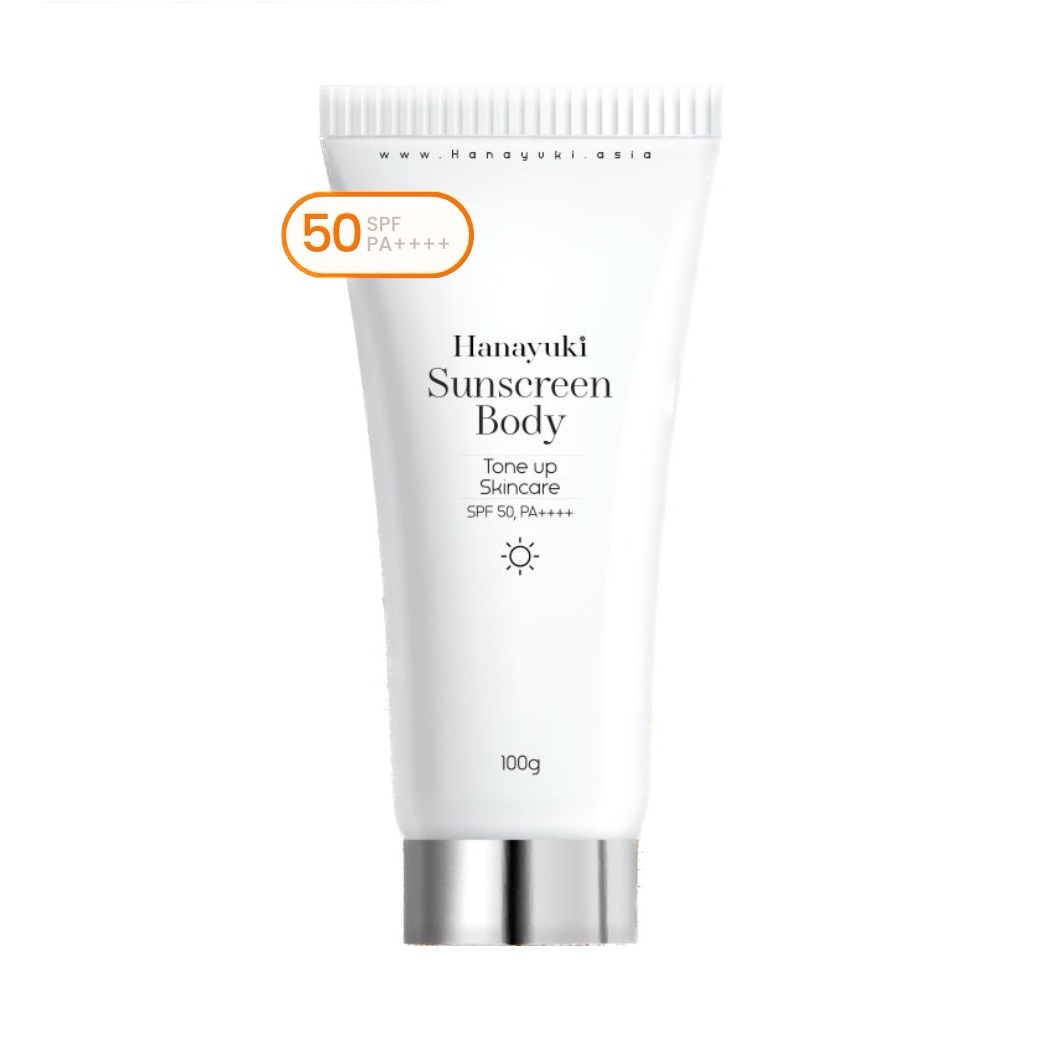 Kem Chống Nắng Sunscreen Body Hanayuki Chính Hãng SPF 50+/PA++++ Lâu Trôi , Nâng Tông 100g