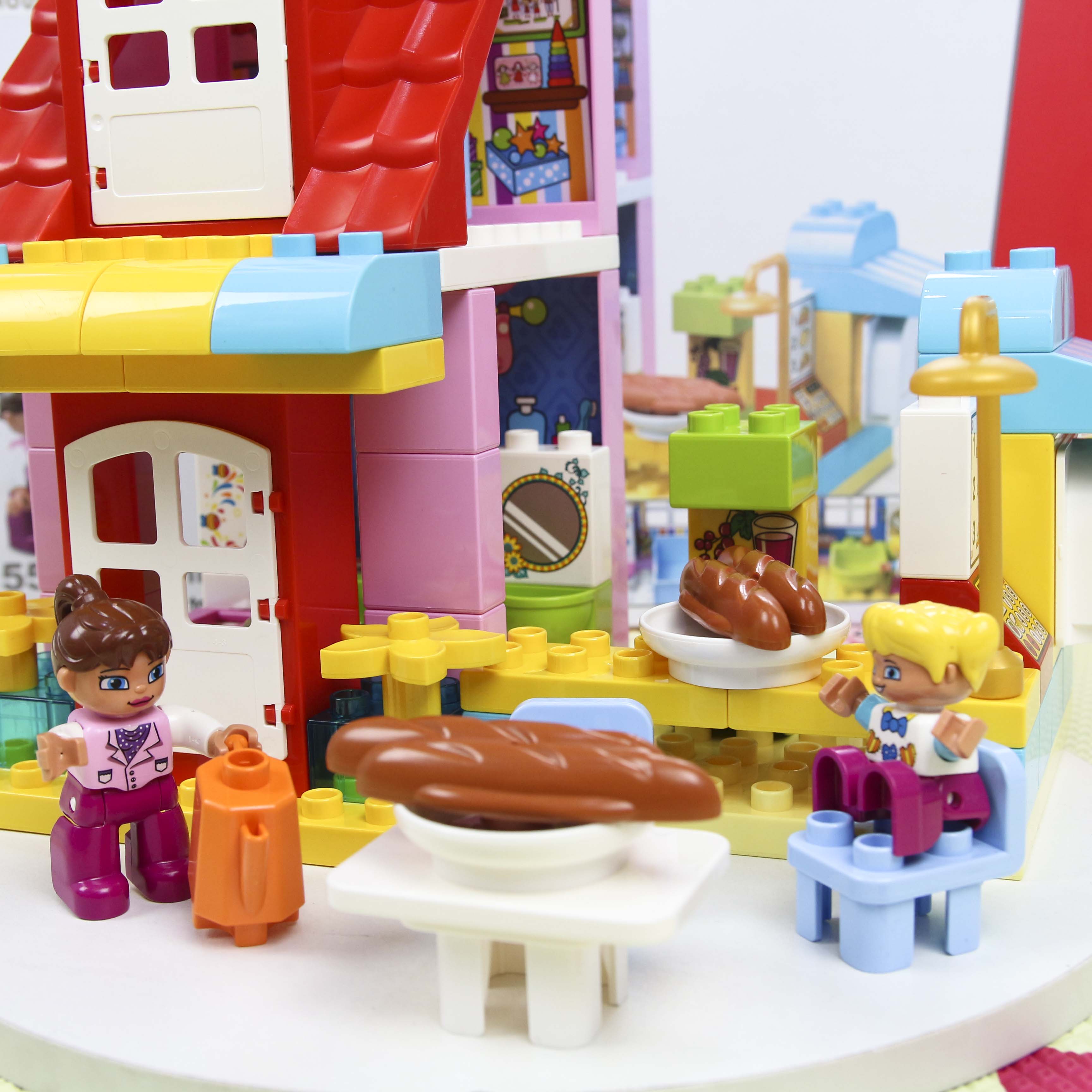 Bộ đồ chơi lắp ghép smoneo duplo cho bé cho bé Cửa hàng thức ăn nhanh vui vẻ 68 chi tiết Toyshouse - 55001